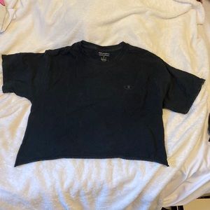 Black champion cropped tee